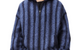 MOHAIR STRIPED HOODIE BLUE