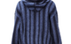 MOHAIR STRIPED HOODIE BLUE