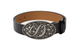 SKULL LEATHER BELT BLACK