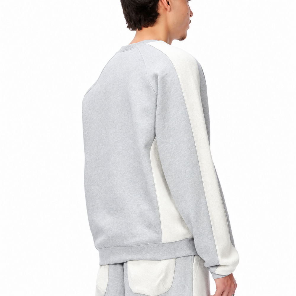 REVERSED FRENCH TERRY CREWNECK ASH
