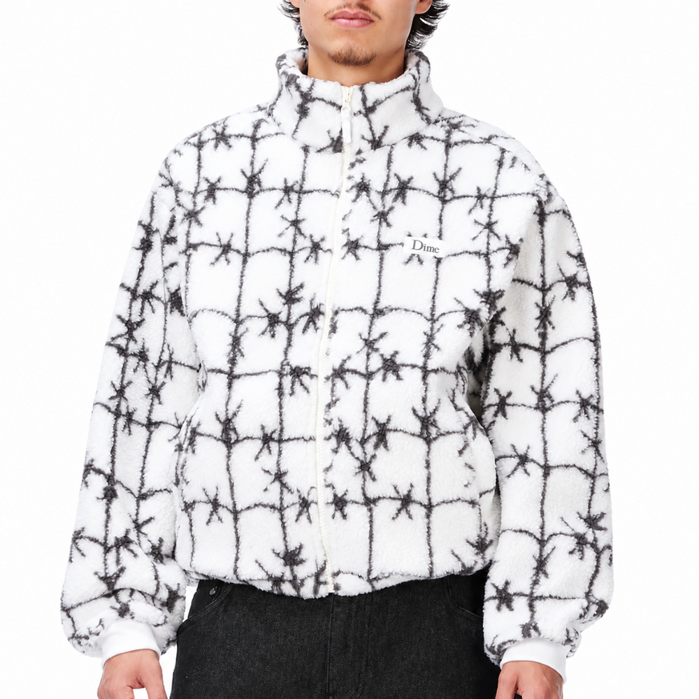 POLAR FLEECE SHERPA ZIP WHITE