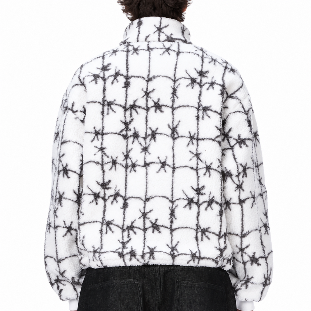 POLAR FLEECE SHERPA ZIP WHITE