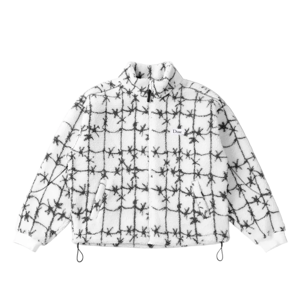 POLAR FLEECE SHERPA ZIP WHITE