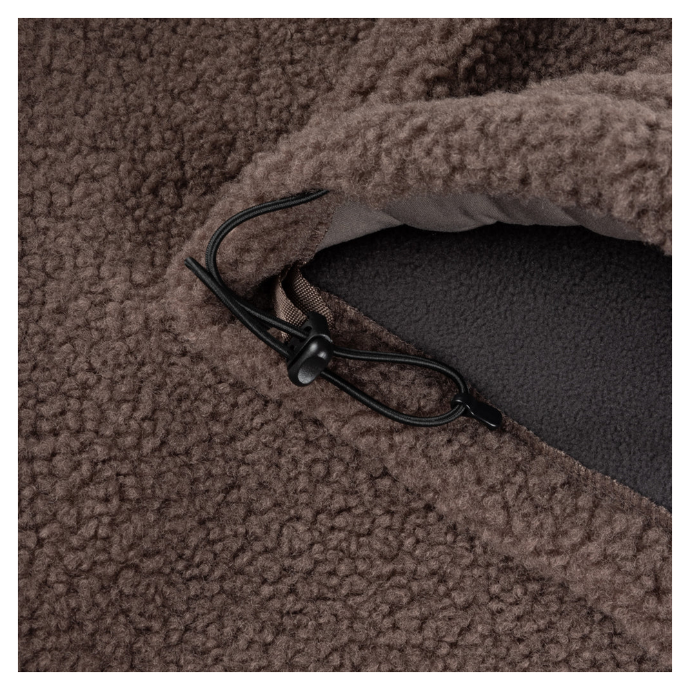 POLAR FLEECE SHERPA ZIP MOCHA