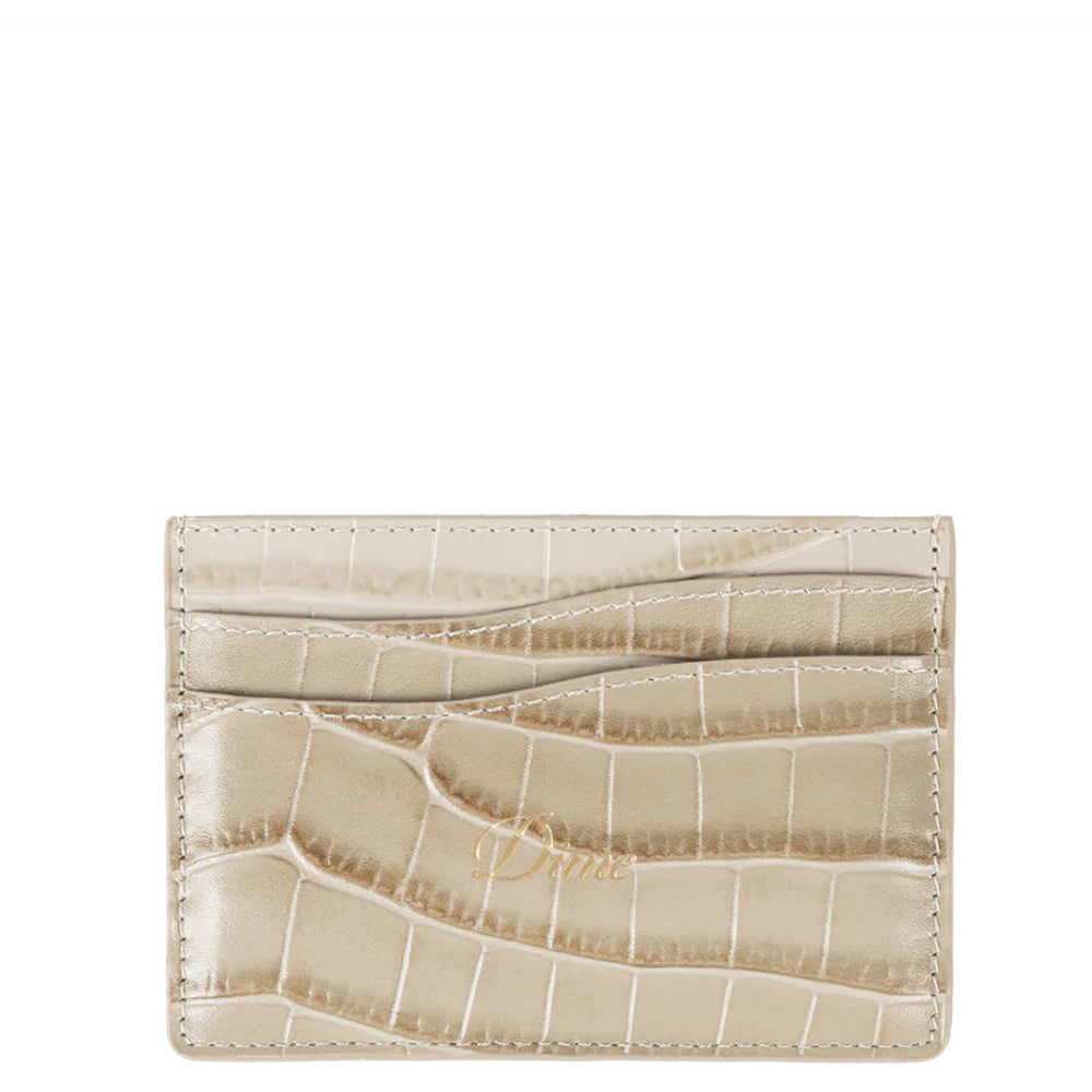 CROC CARDHOLDER TAN