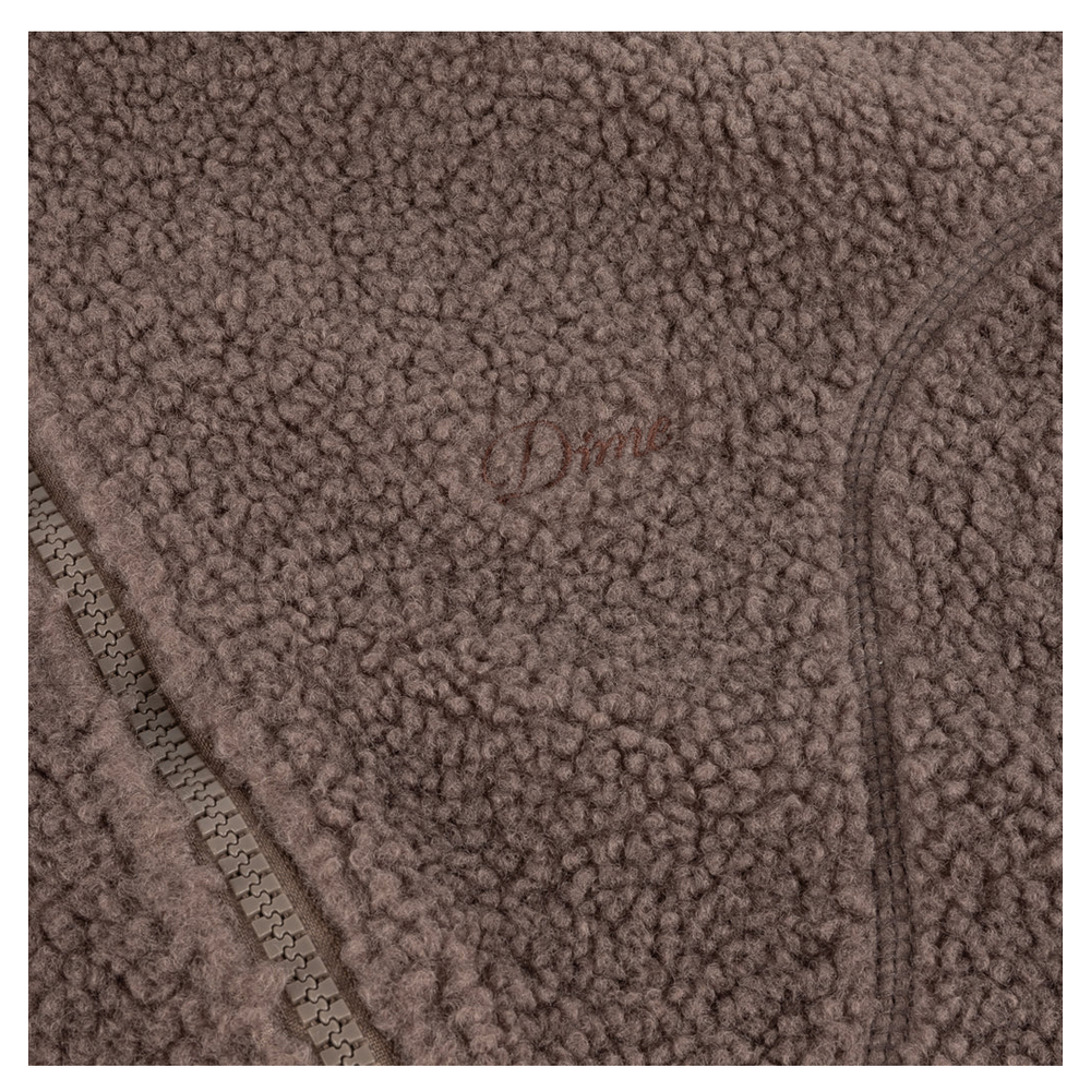 POLAR FLEECE SHERPA ZIP MOCHA