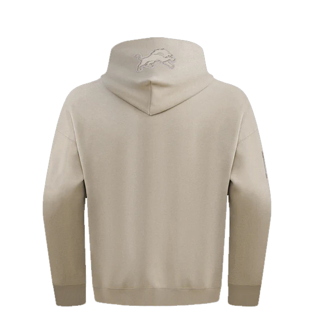 NFL DETROIT LIONS NEUTRAL DROP SHOULDER FLC PO HOODIE TAUPE