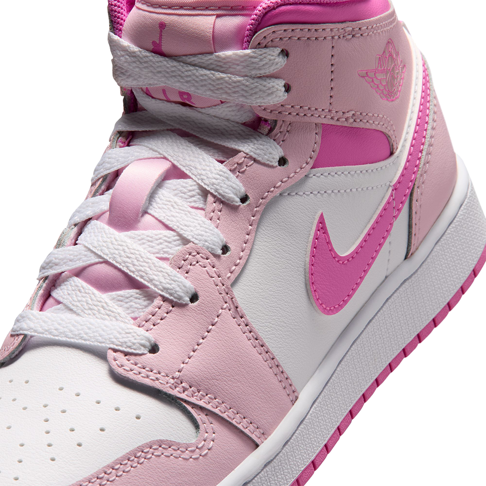 AIR JORDAN 1 MID (GS) PINK FOAM