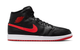 AIR JORDAN 1 MID BLACK / UNIVERSITY RED