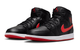 AIR JORDAN 1 MID BLACK / UNIVERSITY RED