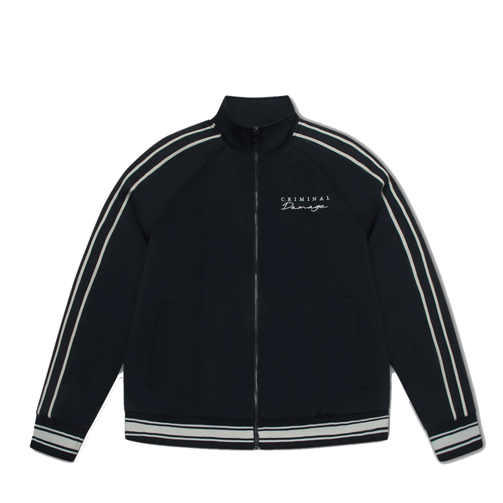 DRAGON EMBROIDERED TRACK TOP BLACK