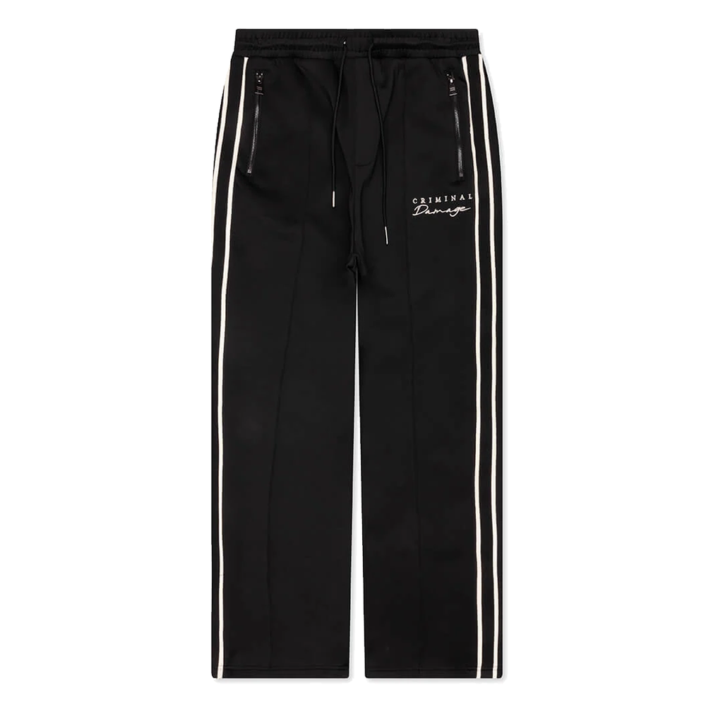 DRAGON EMBROIDERED PANTS BLACK