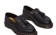 ADRIAN YELLOW STICH AMBASSADOR LEATHER LOAFERS BLACK