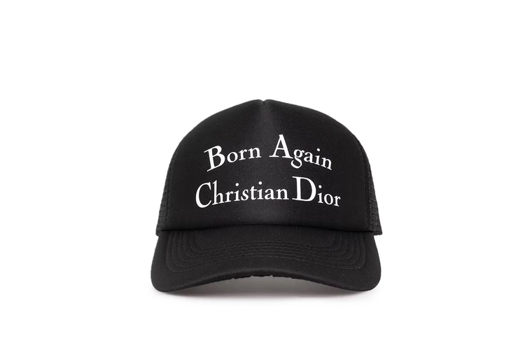 BORN AGAIN CHRISTIAN DIOR TRUCKER HAT BLACK
