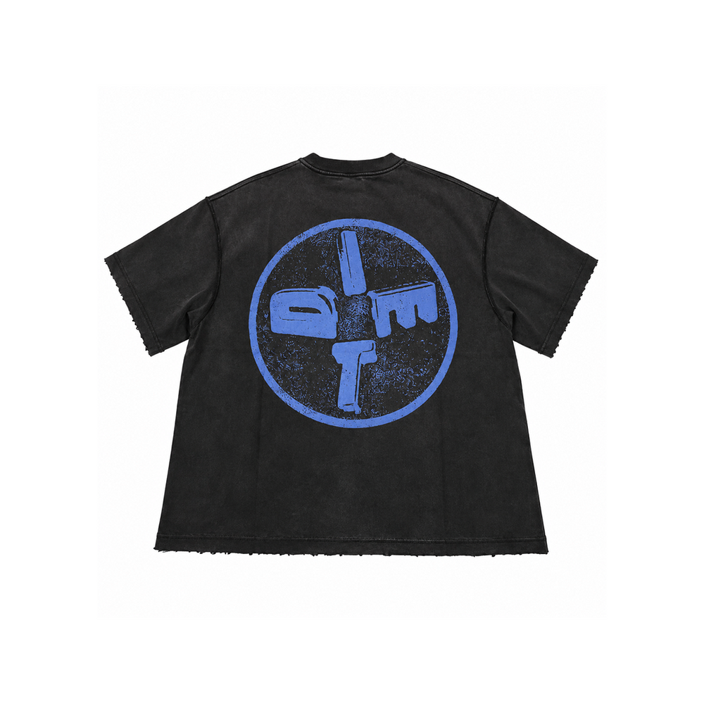 LA VINTAGE TEE BLACK / BLUE