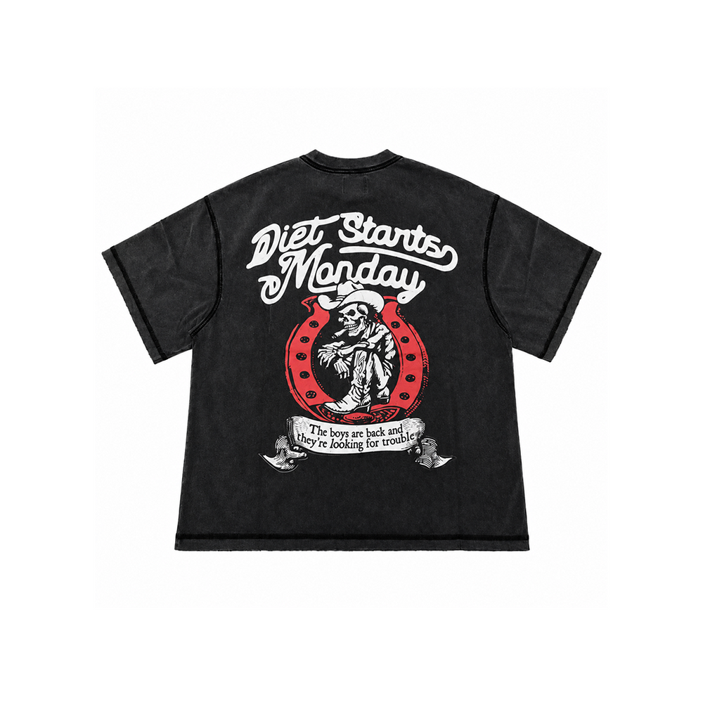 COWBOY TEE VINTAGE BLACK