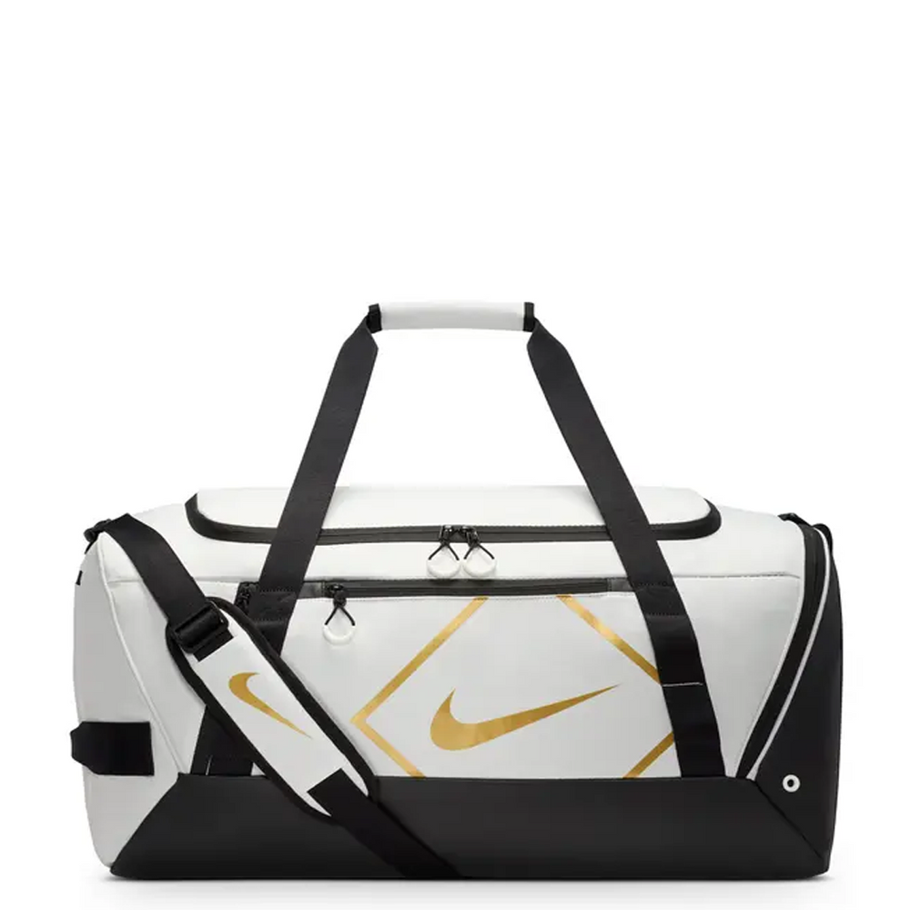 DIAMOND DUFFEL BAG WHITE/BLACK/GOLD