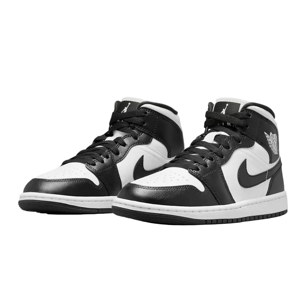 WOMEN'S AIR JORDAN 1 MID WHITE / BLACK
