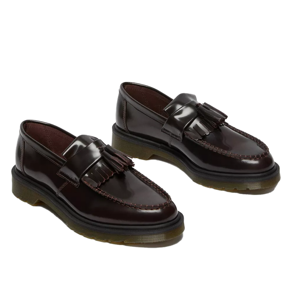 ADRIAN ARCADIA LEATHER TASSLE LOAFERS CHERRY RED-ARCADIA