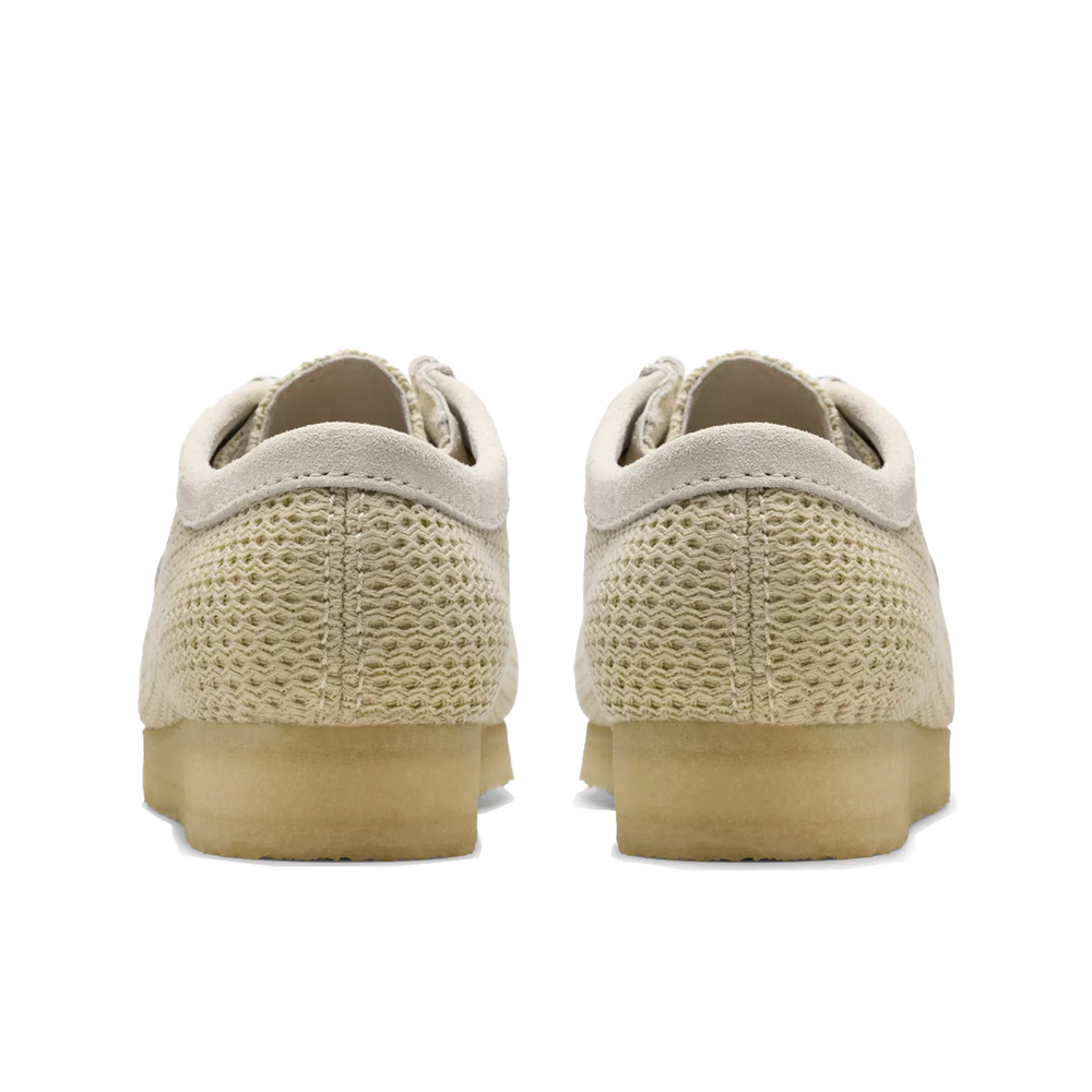 CLARKS WALLABEE OFF WHITE MESH