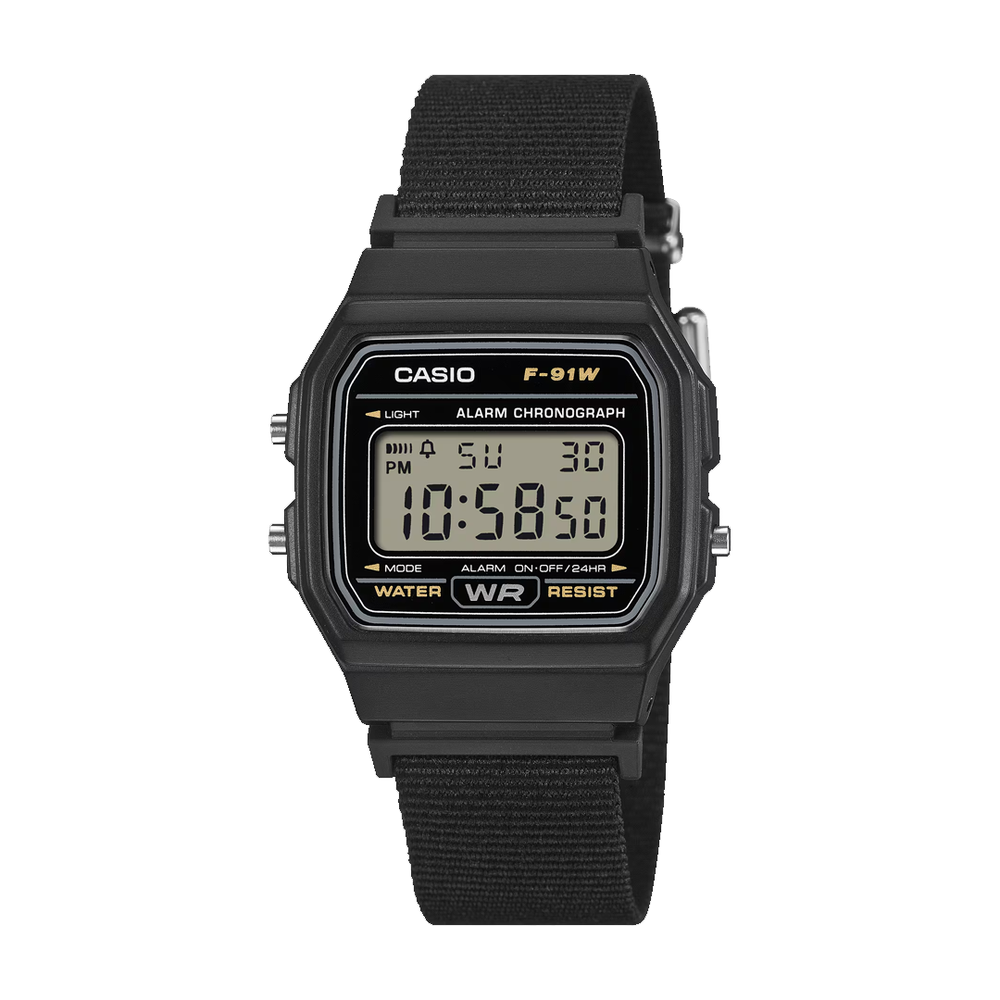 SLIM LIGHTWEIGHT F-91WF-1A BLACK