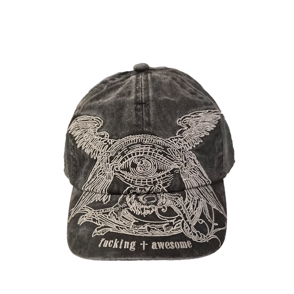SEPHIRA 6 PANEL HAT WASHED BLACK