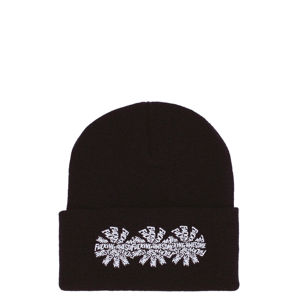 3 SPIRAL CUFF BEANIE BLACK