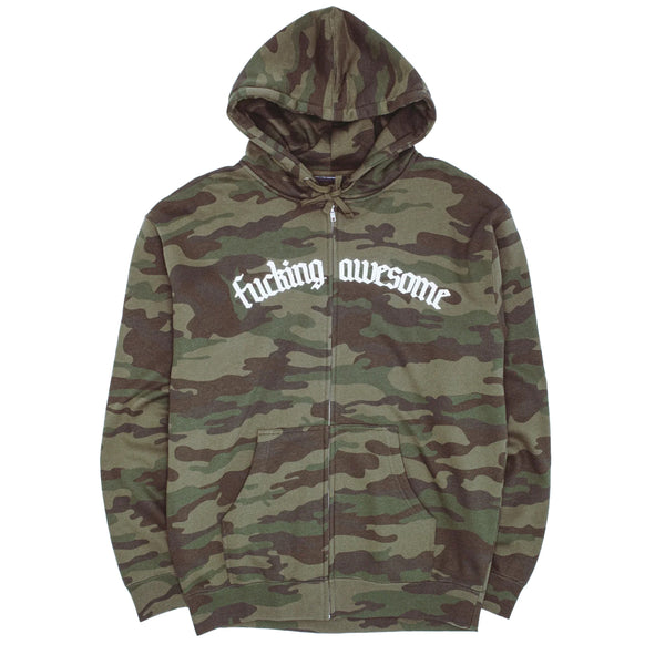 BLACKLETTER LOGO ZIPPED HOODIE