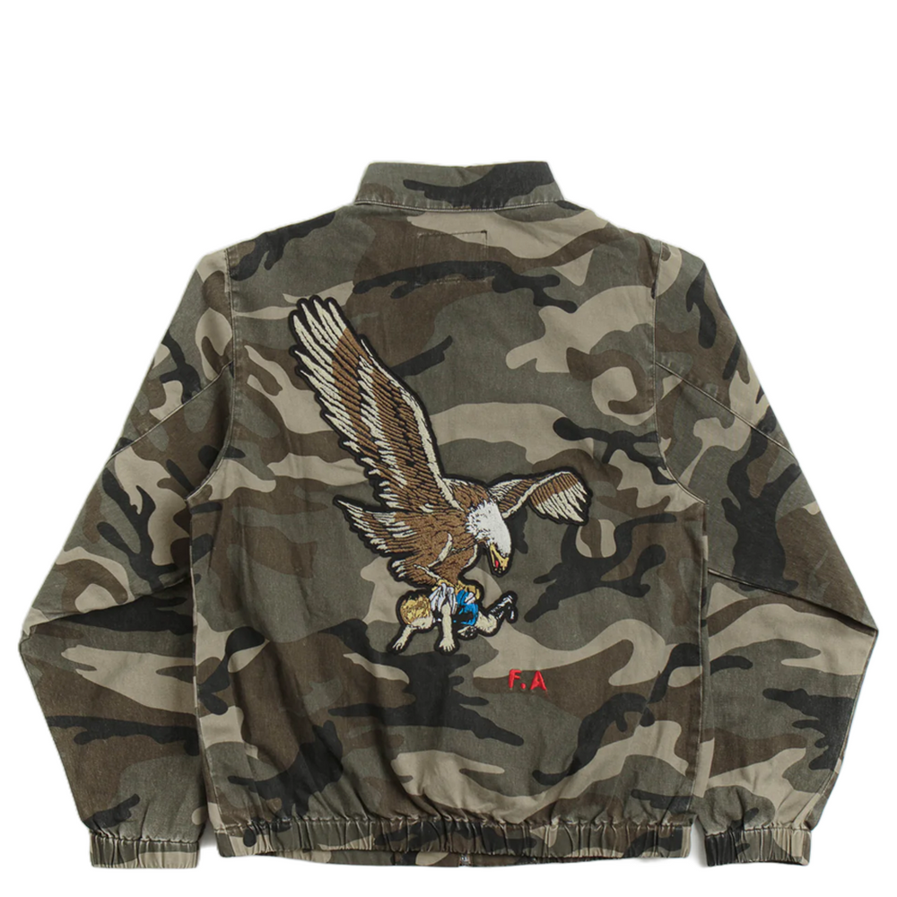 WASHED HARRINGTON JACKET CAMO