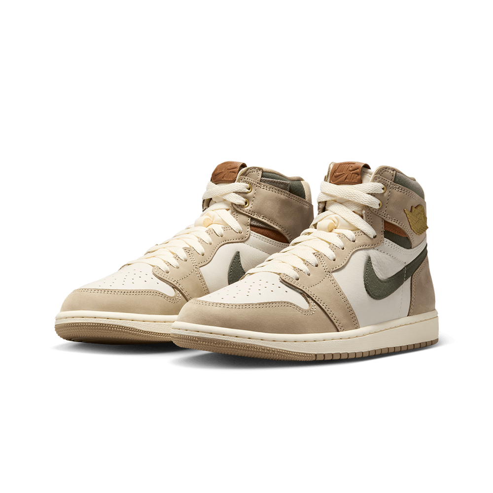 WOMEN'S AIR JORDAN 1 HIGH OG "KHAKI" MULTI-COLOR / SAIL