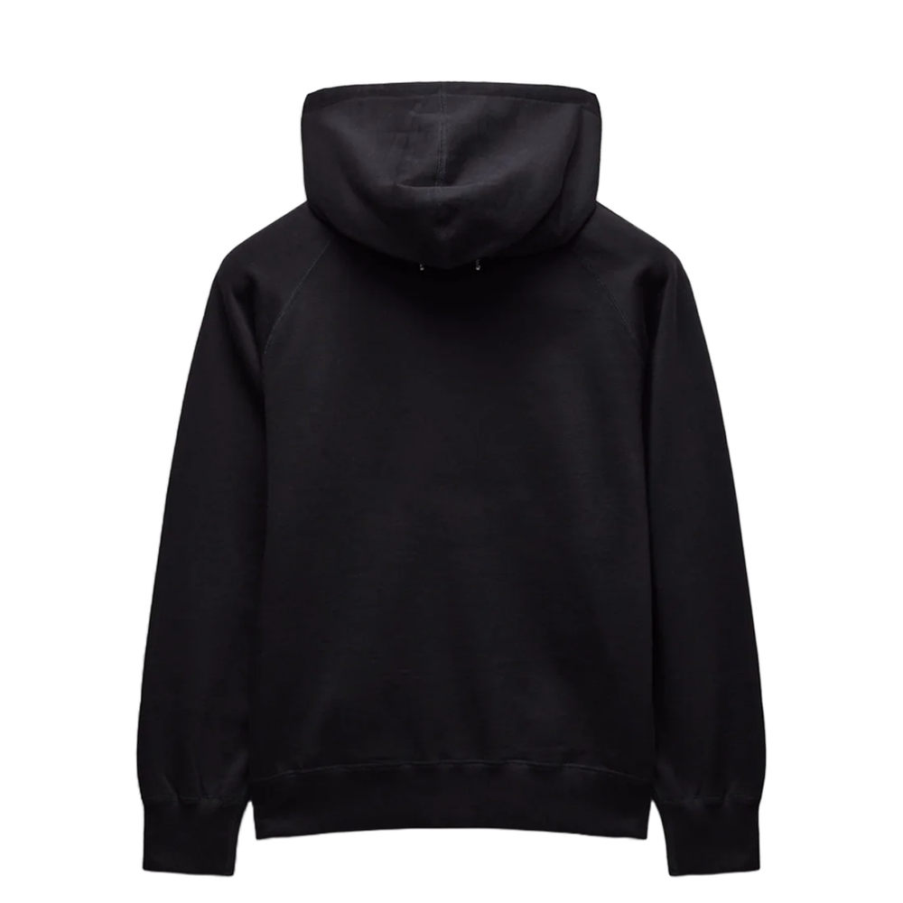 BRUSHED FLEECE ZIP HOODIE BLACK