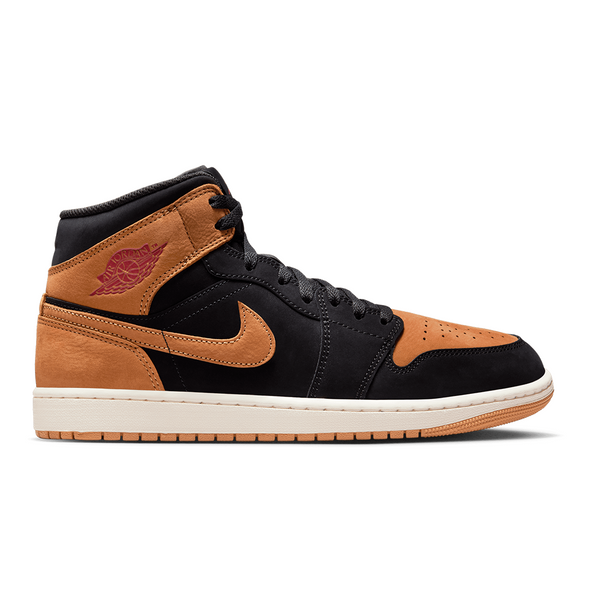 AIR JORDAN 1 MID SE BLACK FLAX