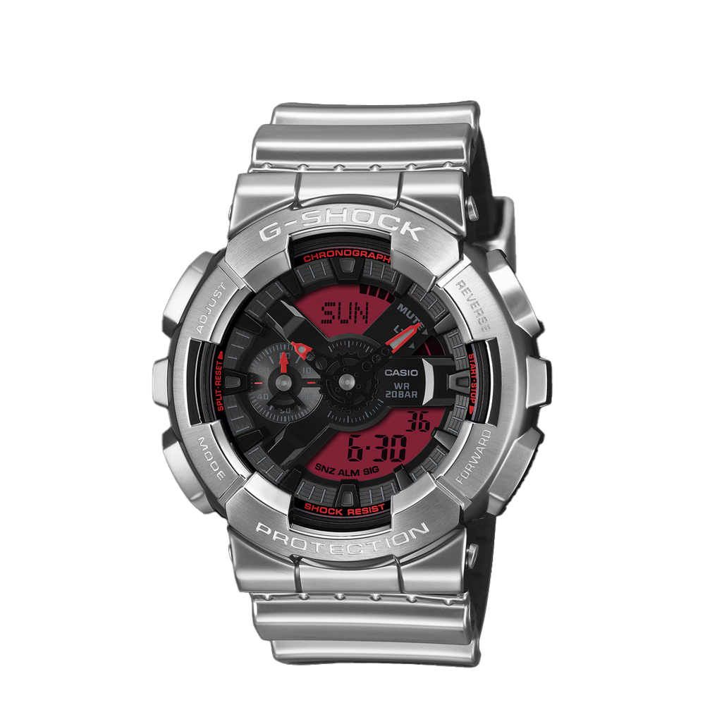 FINE METALLIC ANALOG-DIGITAL WATCH SILVER GM-110YRA-8A