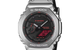 FINE METALLIC SILVER & RED WATCH GM-2100YRA-8A
