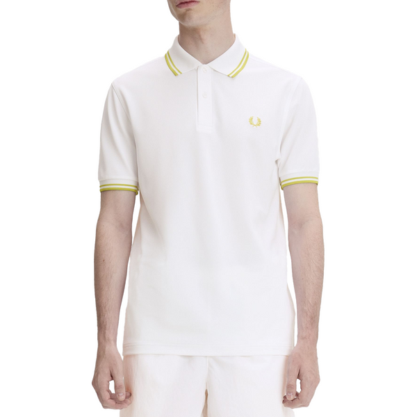 TENNIS FRED PERRY SHIRT WHITE & CITRON
