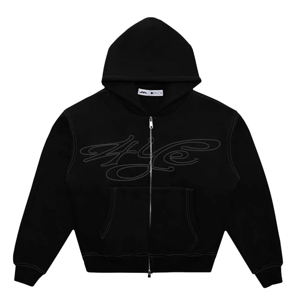 SIGNATURE ZIP HOODIE BLACK/ GREY