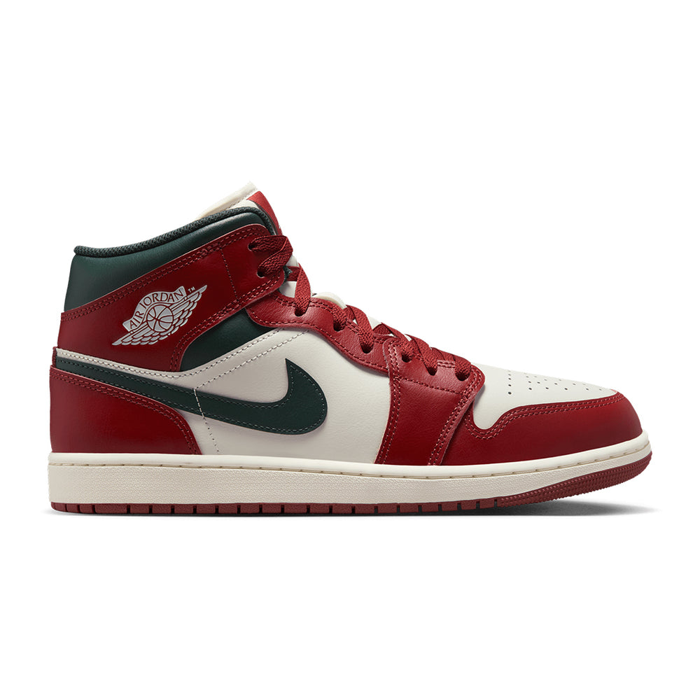 AIR JORDAN 1 MID "REDSTONE MIDNIGHT GREEN"