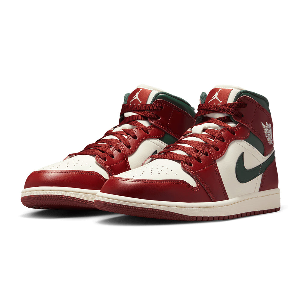 AIR JORDAN 1 MID "REDSTONE MIDNIGHT GREEN"