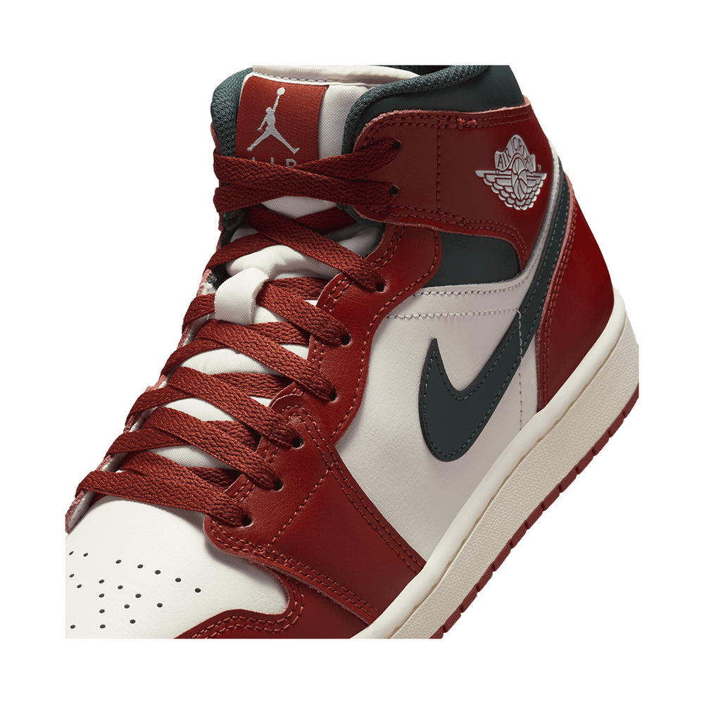 AIR JORDAN 1 MID "REDSTONE MIDNIGHT GREEN"