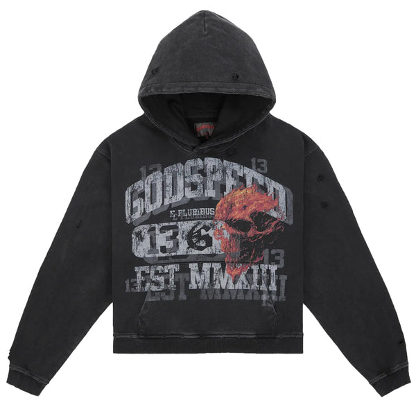 SEEING DOUBLE HOODIE BLACK WASH