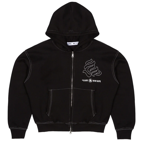 GEAR HOODIE BLACK/SILVER