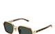 GEOMETRIC METAL SUNGLASSES HAVANA GREEN