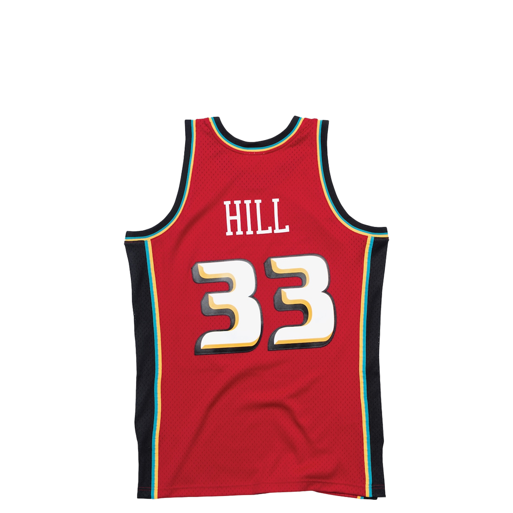 DETROIT PISTONS GRANT HILL #33 RED SWINGMAN JERSEY