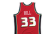DETROIT PISTONS GRANT HILL #33 RED SWINGMAN JERSEY