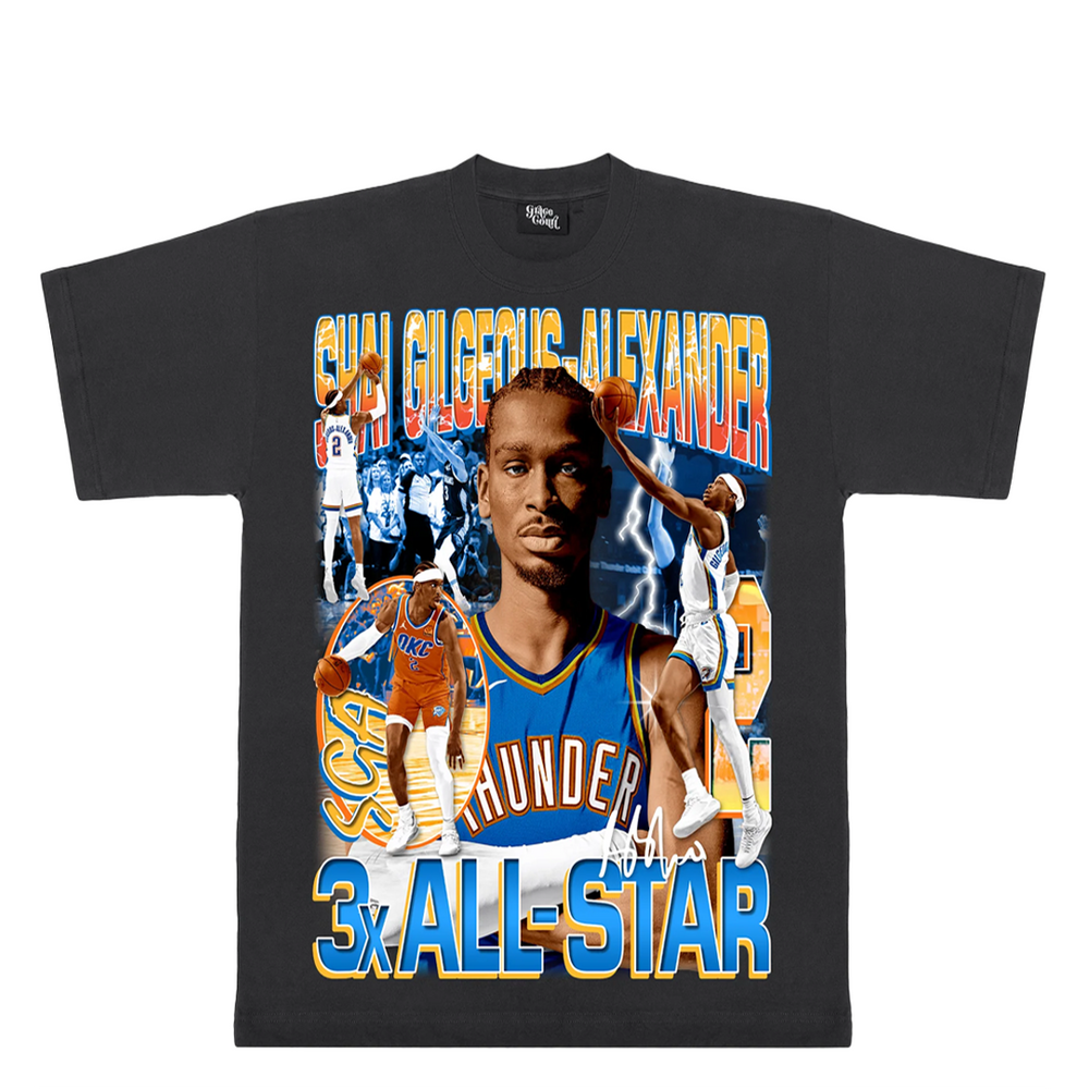 SHAI GILGEOUS ALEXANDER VINTAGE TEE BLACK