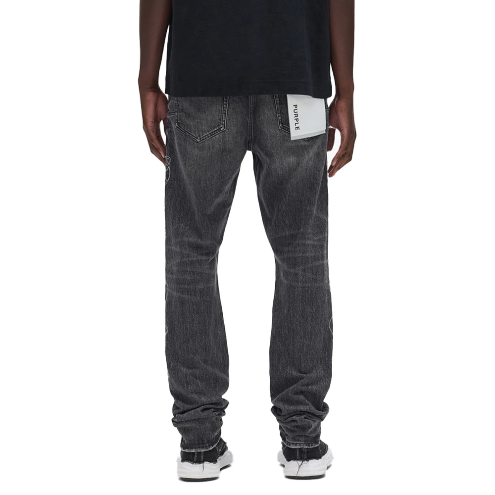 TRACED GOTHIC WORDMARK JEANS BLACK