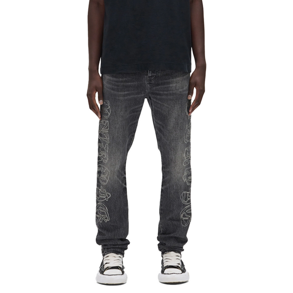 TRACED GOTHIC WORDMARK JEANS BLACK