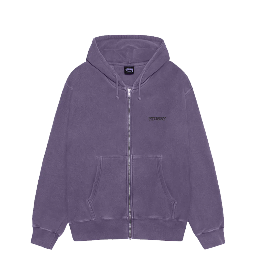 JUMBO PIGMENT DYED ZIP UP HOODIE GRAPE – NRML JUMBO PIGMENT DYED ZIP UP HOODIE GRAPE – NRML