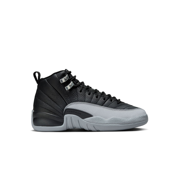 AIR JORDAN 12 RETRO (GS) "BLACK & WOLF GREY"