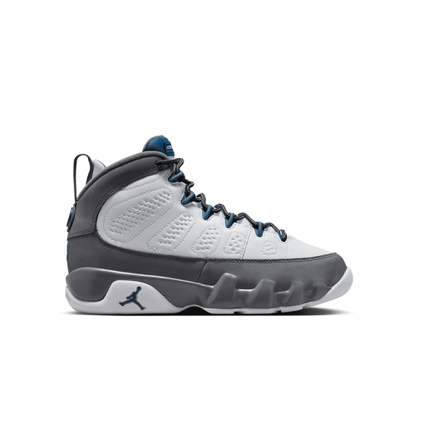 AIR JORDAN 9 RETRO GS "FLINT GREY AND FRENCH BLUE"